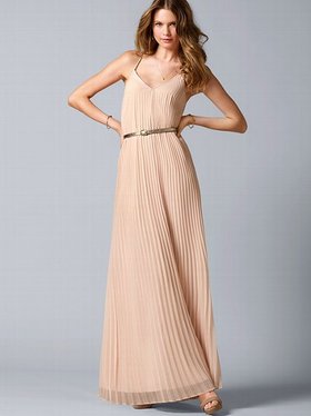  Knife-pleat Maxi Dress
