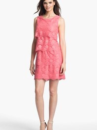 Jessica Simpson Tiered Lace Shift Dress