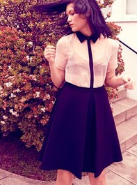 ASTR Sheer Iridescent Blouse